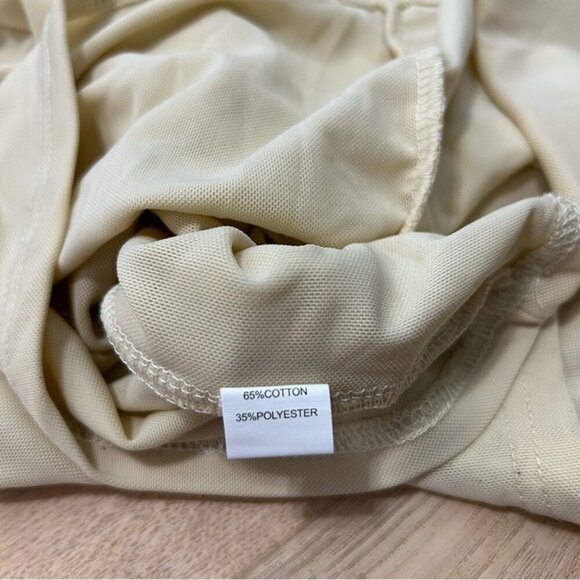 NWT Murci Cream Halter Bodycon Scoop Neckline Mini Sleveless Dress Women’s 4 - Picture 4 of 4